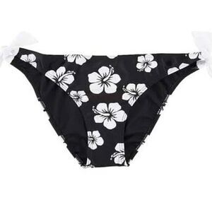 Disney Women's Swim Bottom- Mickey Icon Floral Bikini Black/White Color Size XL